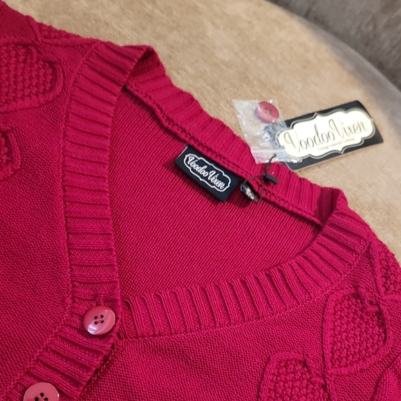 Voodoo Vixen Heart Knit Cardigan - Picture 7 of 16